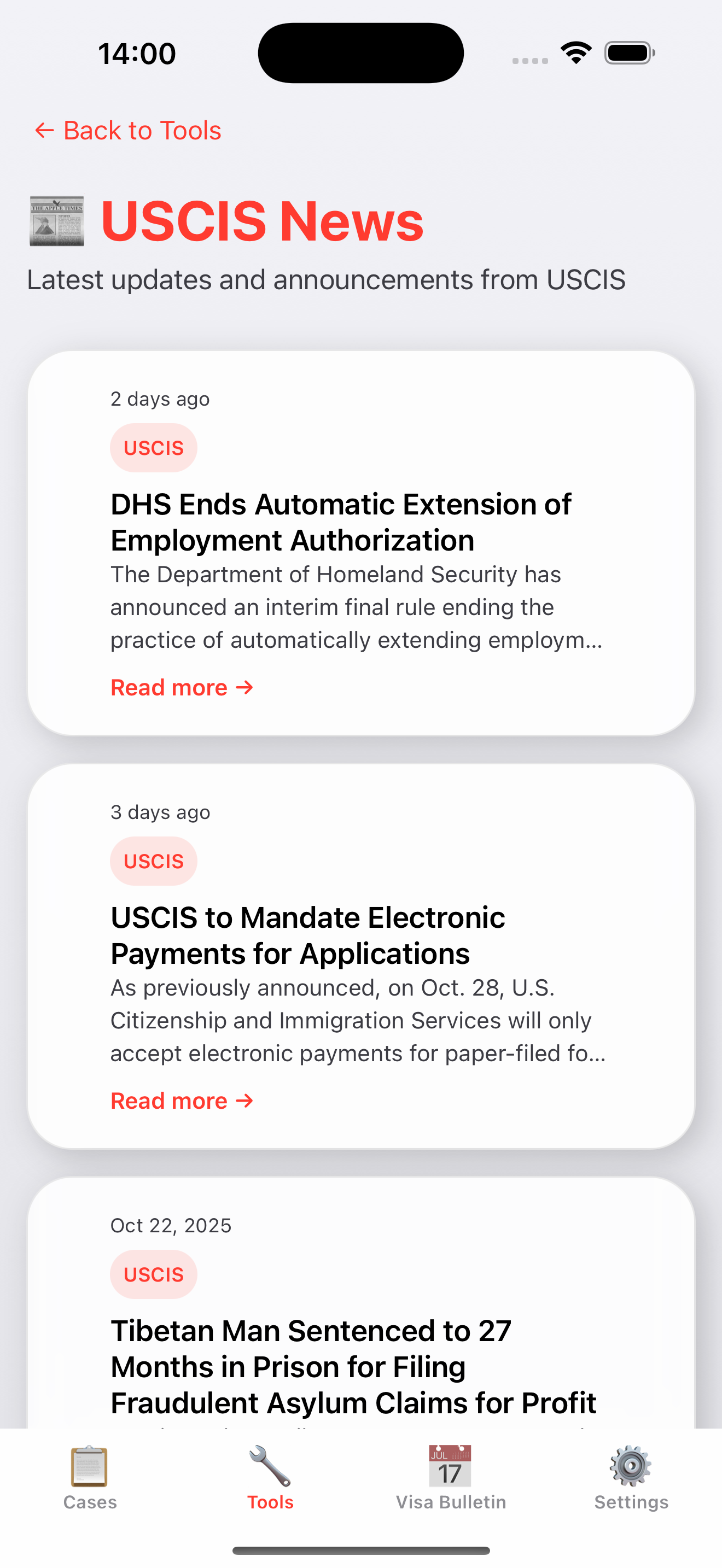 USCIS News and Updates - Immigration policy changes